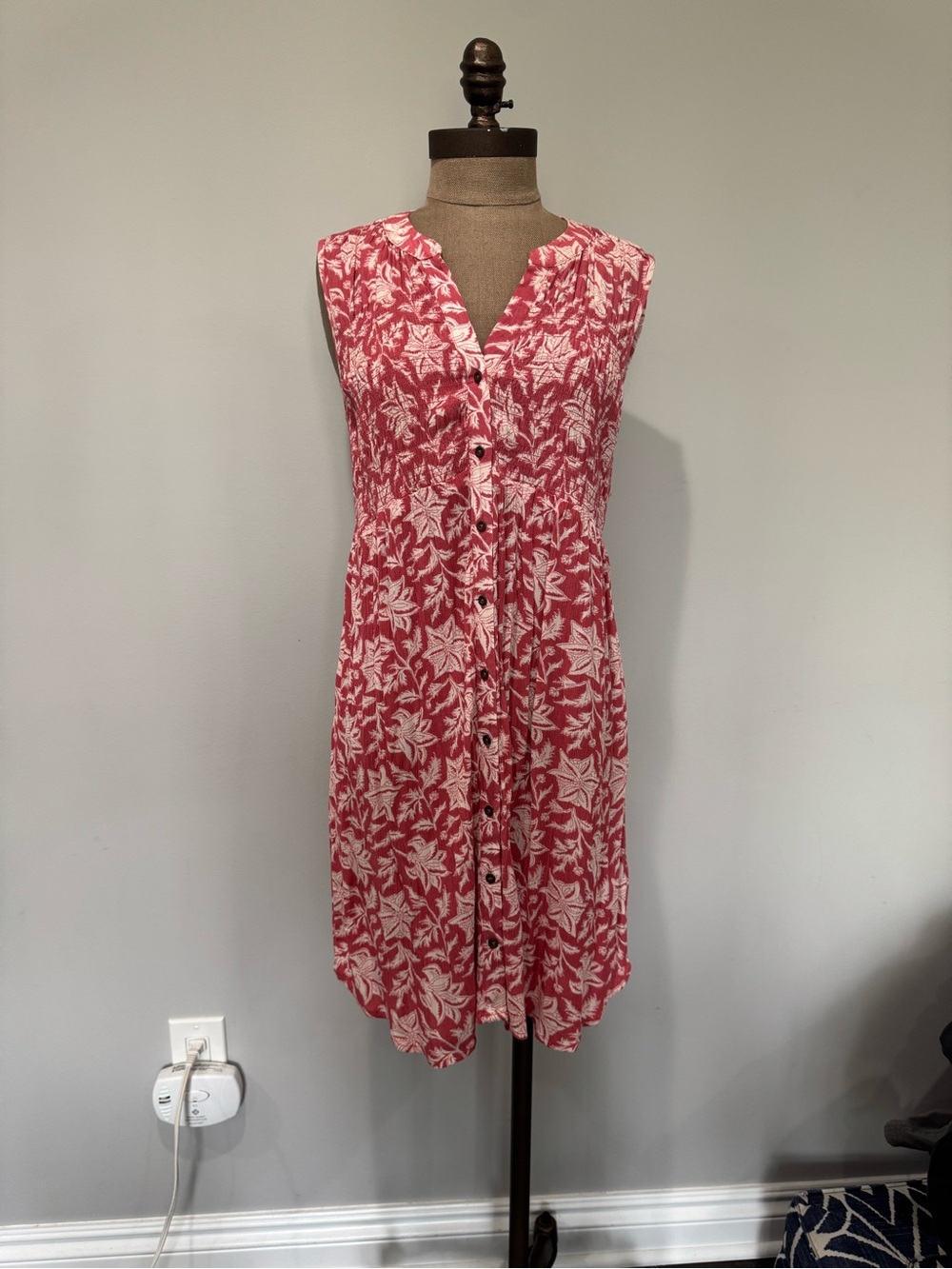 Knox Rose Pink Floral Button-Front Midi Dress